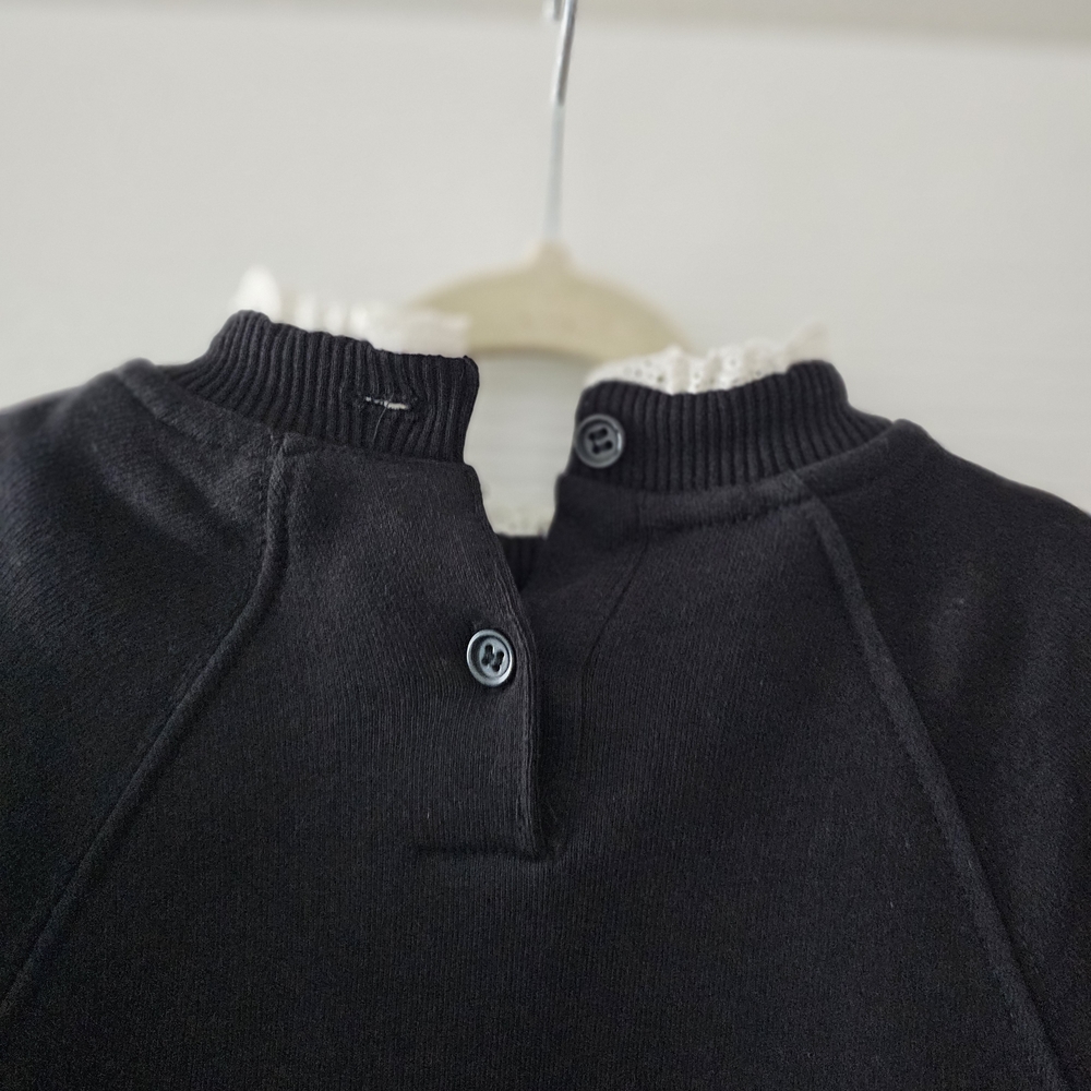 Zara Black Kids Sweater with White Embroidery - Picture 6 of 6